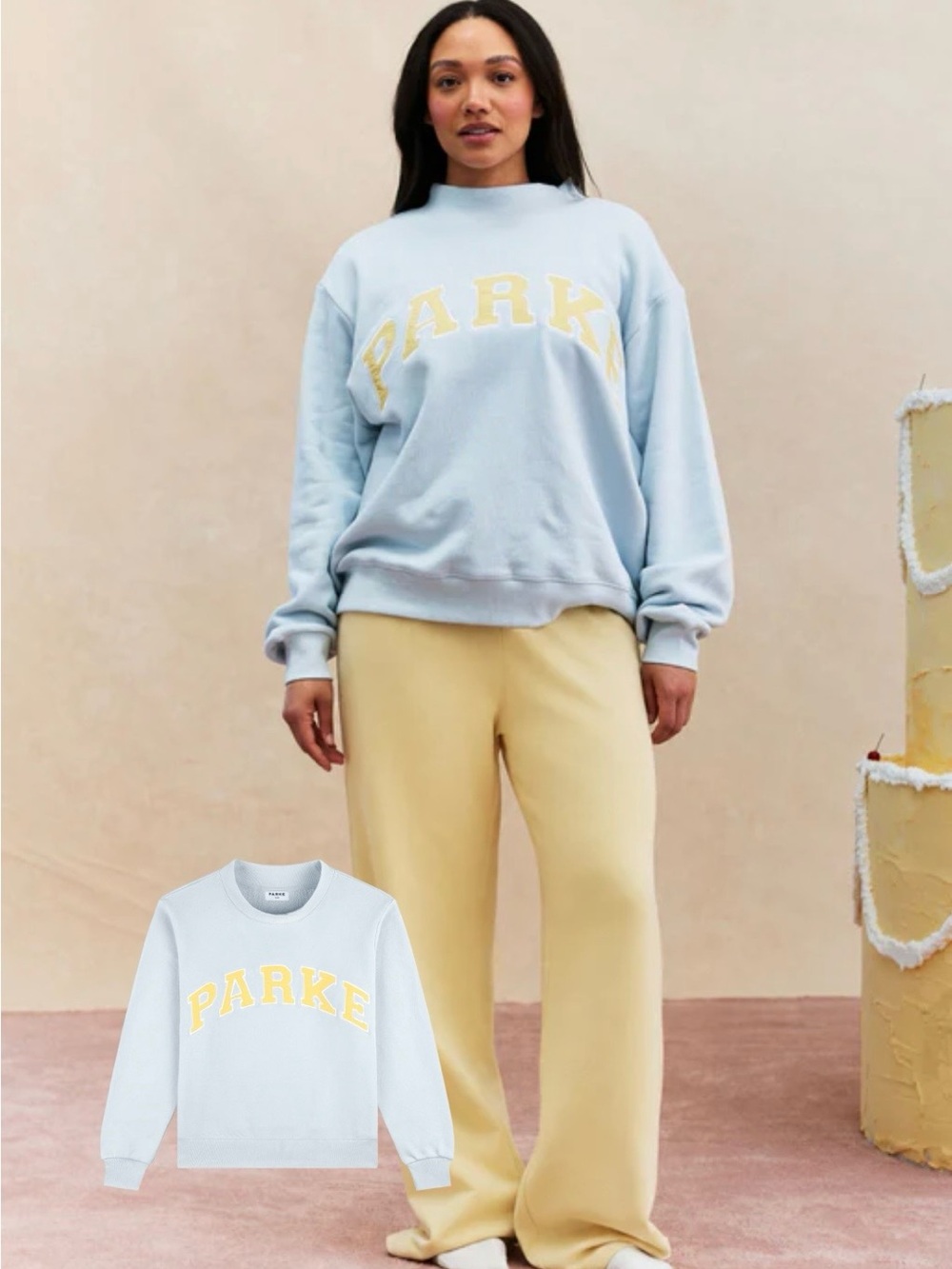 Parke Heritage Varsity Mockneck Birthday drop Blueberry Lemonade, L/XL NEW